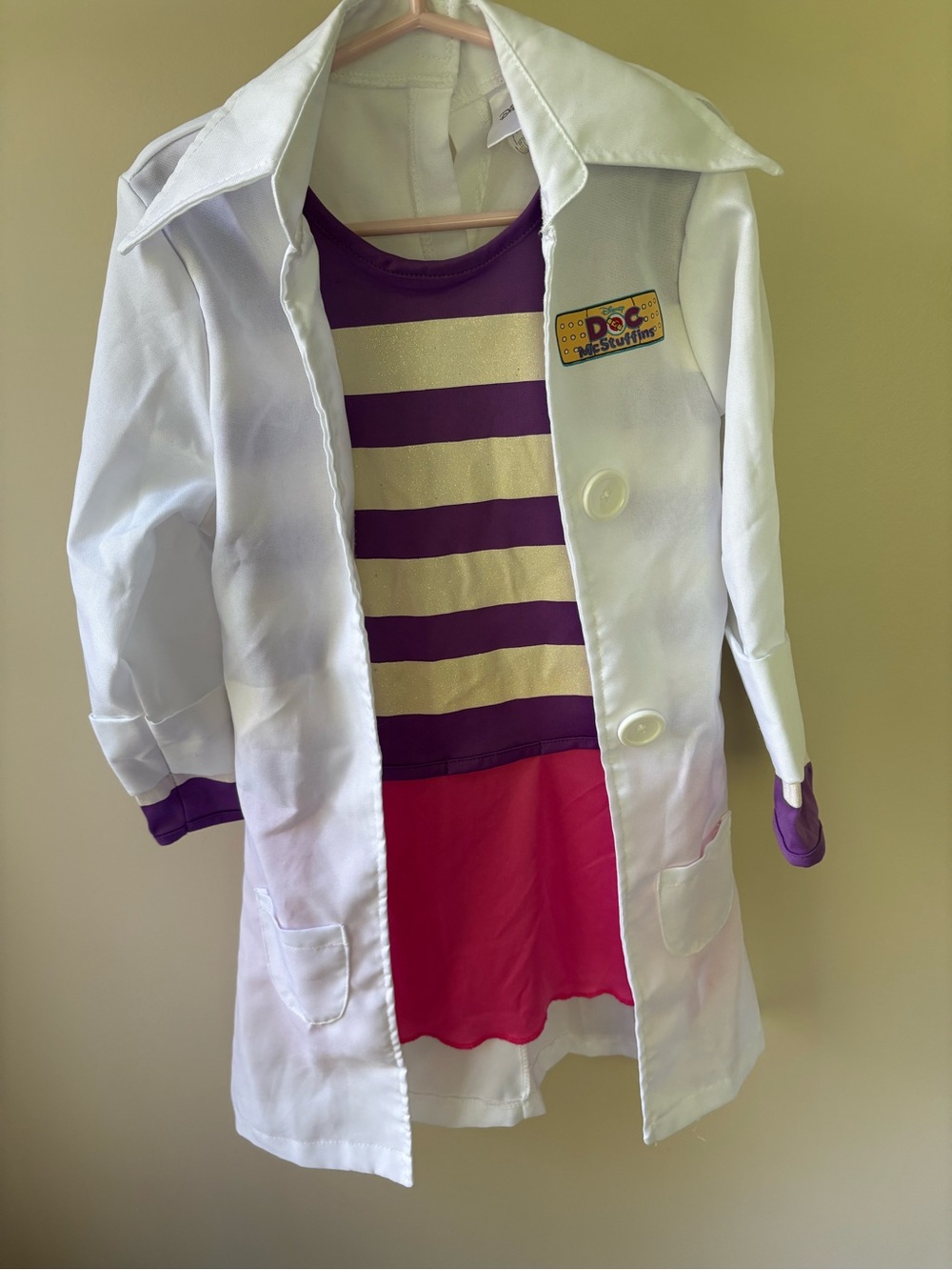 DISNEY Doc McStuffins Kids White Scientist Lab Costume Halloween Size M (5-6)